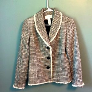 Liz Claiborne black, white and Grey blazer